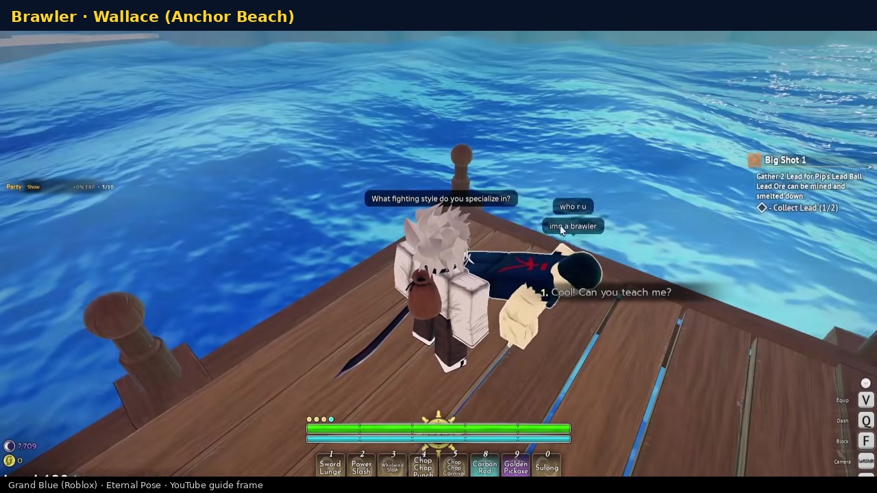 Wallace Brawler trainer on Anchor docks